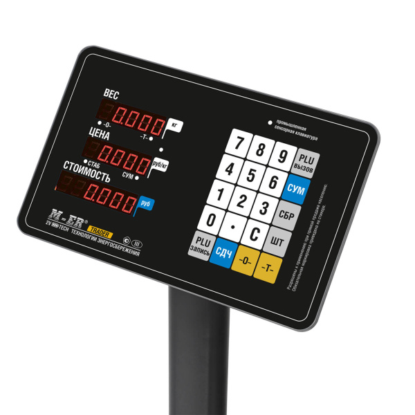 Торговые напольные весы Mertech M-ER 333 ACP-300.50/100 ″TRADER″ с расч. стоимости LED (арт. 3628)