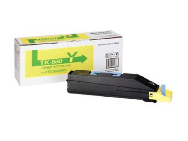 Оригинальный тонер-картридж Kyocera TK-880Y (жёлтый, 18000 стр.) (арт. 1T02KAANL0)