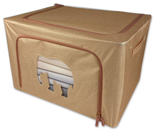 Кофр ГЕЛЕОС Оксфорд (бежевый, Слон, 60х42х40) (арт. К100-СЛОН-БЖ)