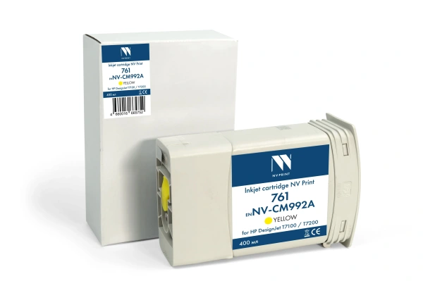 Струйный картридж NVP 761 (NV-CM992A) Yellow для HP DesignJet T7100 / T7200 (400 мл)