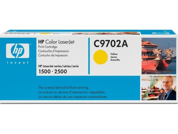Картридж HP для HP Color Laser Jet 2500 / 1500 желтый (Yellow). Ресурс 4000 стр. (арт. C9702A)