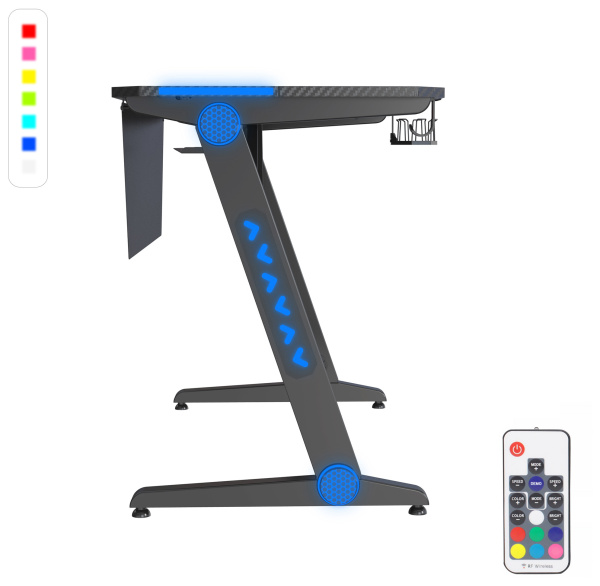 Игровой стол Cactus (столешница МДФ, карбон, каркас черный) (арт. CS-GTIZ-BK-CARBON-RG)