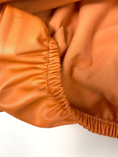 Чехол на компьютерное кресло ГЕЛЕОС 530М (размер М, кожа, светло-коричневый) (арт. ГЧ00530М)