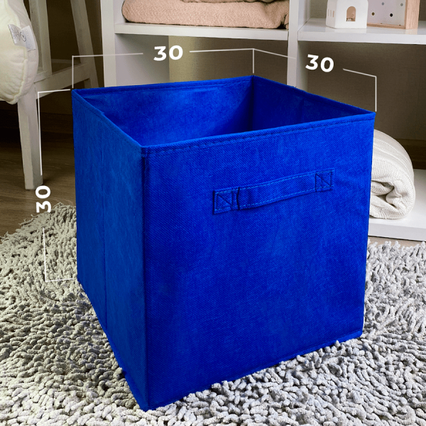 КОРОБ-кубик для хранения ГЕЛЕОС КУБ 33-5 (30х30х30 см) синий (арт. КУБ33-5)