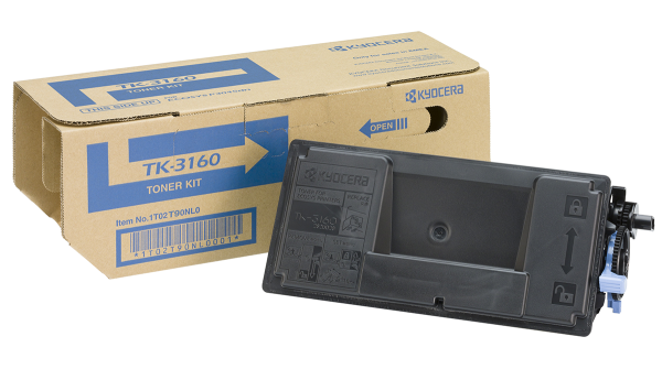 Оригинальный тонер-картридж Kyocera TK-3160 (чёрный, 12500 стр.) (арт. 1T02T90NL1)