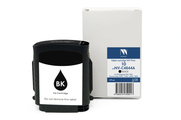 Струйный картридж NV Print 10 (NV-C4844A) Black для HP DesignJet 500/800, Business Inkjet 2200/2300/