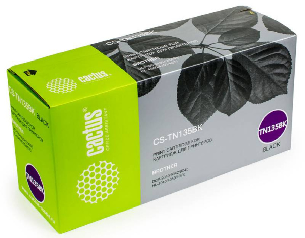 Картридж Cactus черный (5000стр.) для Brother (арт. CS-TN135BK)