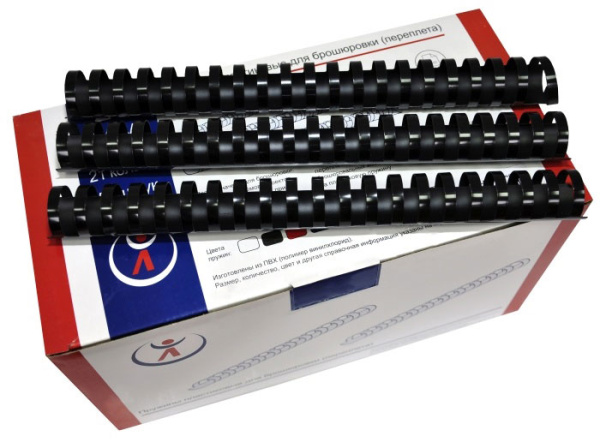 Пластиковые пружины Реалист 25мм, черные (50 шт.) (арт. 2133)