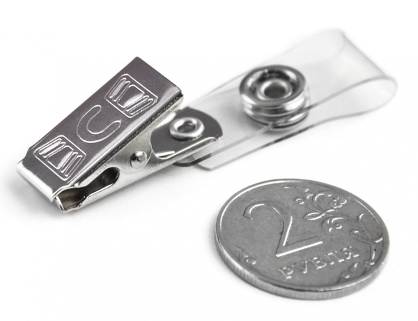 Клипсы металлические с ремешком Warrior 10413 (100 шт.) (арт. 4954)