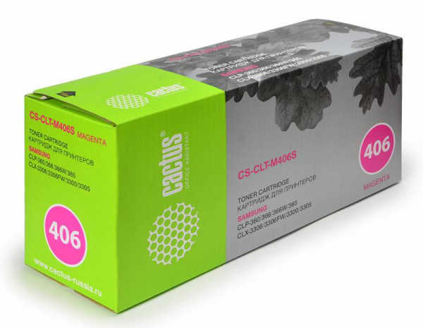 Картридж Cactus пурпурный (1000стр.) для Samsung (арт. CS-CLT-M406S)