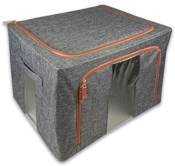 Кофр ГЕЛЕОС Оксфорд (серый, 50х40х33) (арт. К66-СР)