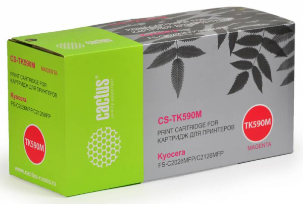 Картридж Cactus пурпурный (5000стр.) для Kyocera (арт. CS-TK590M)