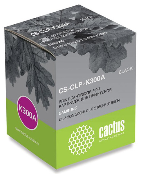 Картридж Cactus Тонер Картридж CS-CLP-K300A черный для Samsung (2000стр.) (арт. CS-CLP-K300A)