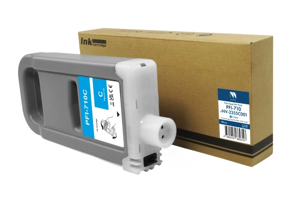 Струйный картридж NVP PFI-710C (NV-2355C001) Cyan для Canon ImagePrograf TX-2000/3000/4000 (700 мл)