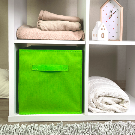 КОРОБ-кубик для хранения ГЕЛЕОС КУБ 33-3 (30х30х30 см) салатовый (арт. КУБ33-3)