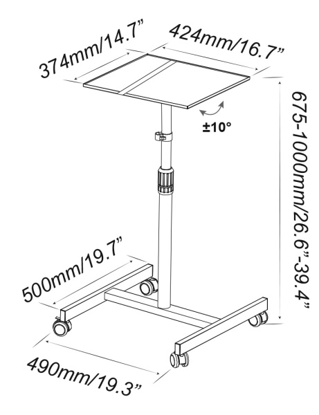 Стол для проектора Cactus  (арт. CS-VM-PT01)