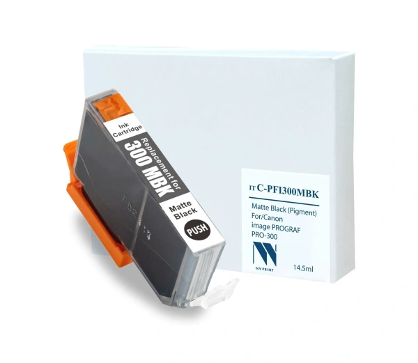 Струйный картридж NV Print C-PFI300 MBK для Canon imagePROGRAF PRO-300