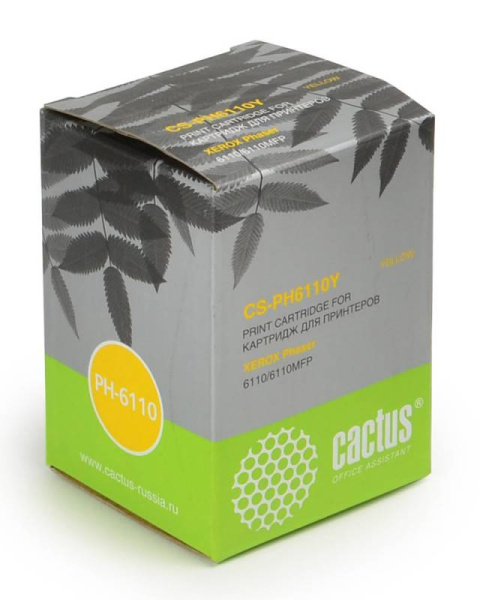Картридж Cactus 106R01204 желтый (1000стр.) для Xerox (арт. CS-PH6110Y)