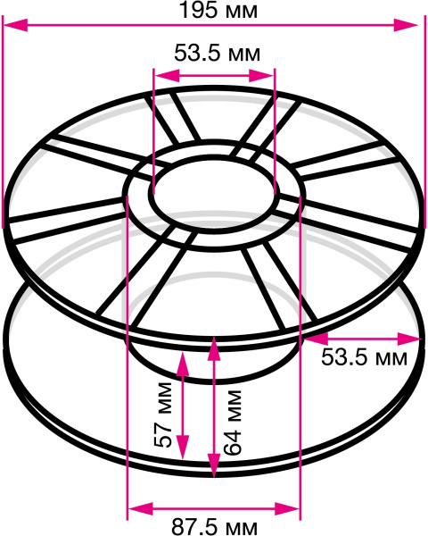 Пластик для принтера Cactus (TPU, d1.75мм, 0.8кг, L336м, серый) (арт. CS-3D-TPU-0.8KG-GREY)