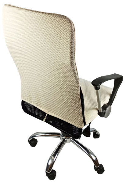 Чехол на компьютерное кресло ГЕЛЕОС 440М (размер М, волна, бежевый) (арт. ГЧ00440М)