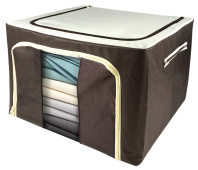 Кофр ГЕЛЕОС Оксфорд (белый/коричневый, 50х40х36) (арт. К72-БЛК)