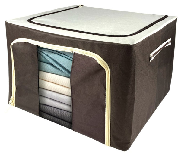 Кофр ГЕЛЕОС Оксфорд (белый/коричневый, 50х40х36) (арт. К72-БЛК)