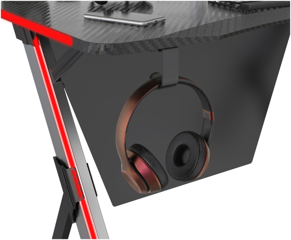 Стол игровой Cactus серебристый (арт. CS-GTX-AL-CARBON-RED)