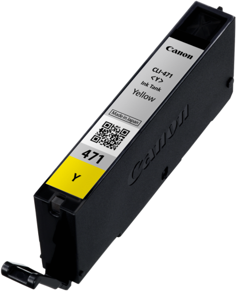 Оригинальный картридж Canon CLI-471 Y (жёлтый, 7 мл.) (арт. 0403C001)