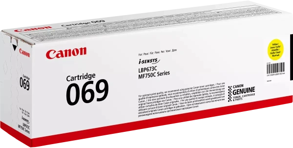 Тонер-картридж Canon 069 Yellow (1900 стр.) (арт. 5091C002)