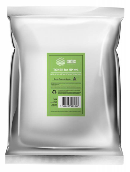 Картридж Cactus CS-THP3-10kg черный пакет 10000гр. (арт. CS-THP3-10KG)