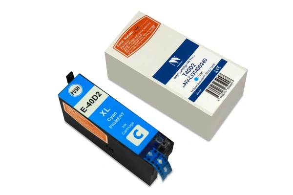Струйный картридж NV Print T40D2 (NV-C13T40D240) Cyan для Epson SureColor SC-T5100/T3100 (50 мл)