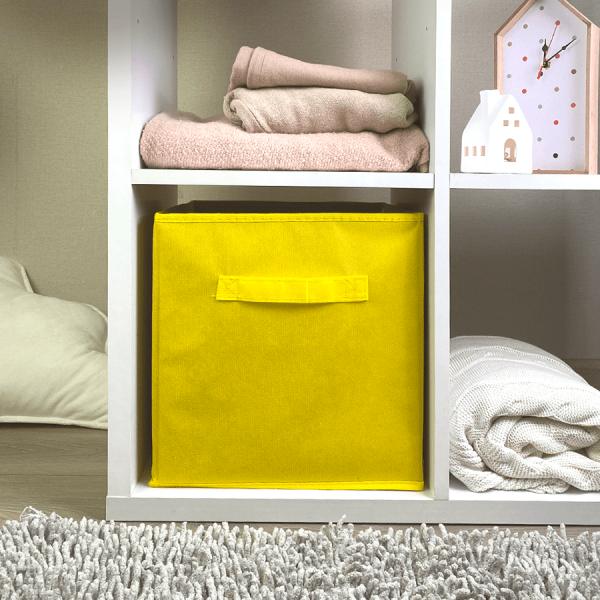 КОРОБ-кубик для хранения ГЕЛЕОС КУБ 33-6 (30х30х30 см) желтый (арт. КУБ33-6)