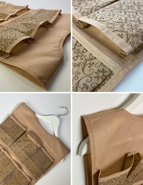 Органайзер ГЕЛЕОС подвесной, 12 карманов, «Миндаль» / Бежевый, 82х40 см (арт. МНД-161)