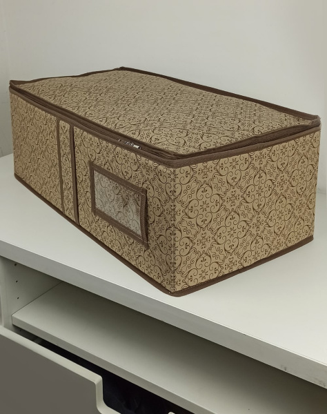 Кофр ГЕЛЕОС для хранения вещей, «Миндаль» / Бежевый, 60х30х20 см (арт. МНД_21)