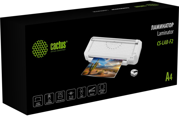 Ламинатор Cactus A4 (70-125мкм), 25см/мин, 2 вал (арт. CS-LAB-F2)