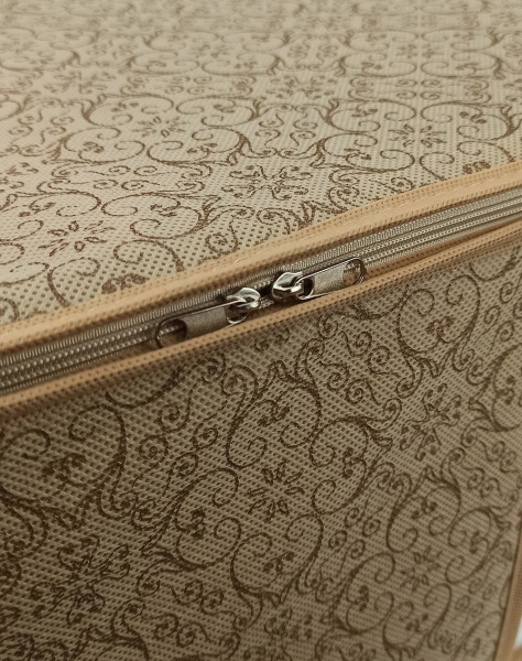 Кофр ГЕЛЕОС с окошком, для хранения вещей, «Миндаль» / Бежевый, 60х30х20 см (арт. МНД_121)