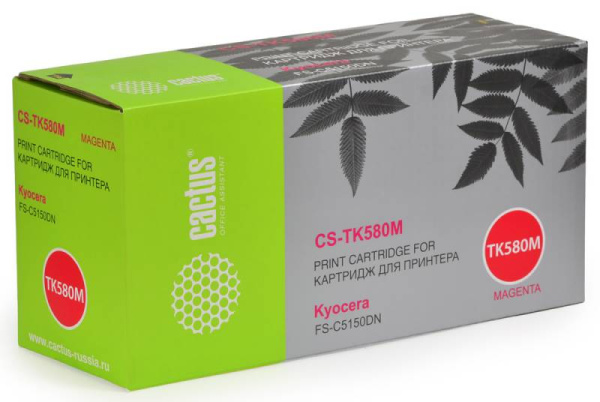 Картридж Cactus пурпурный (2800стр.) для Kyocera (арт. CS-TK580M)