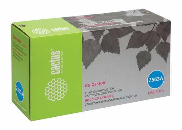 Картридж Cactus Тонер Картридж CS-Q7563A пурпурный для HP (3500стр.) (арт. CS-Q7563AR)