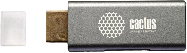 Переходник аудио-видео Cactus (HDMI (m)/DisplayPort (f)), серый) (арт. CS-HDMI-DP-ADR)