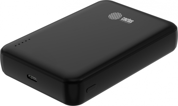 Мобильный аккумулятор Cactus (10000mAh, 22.5W, 4.5A, USB-C, беспроводная зарядка, черный) (арт. CS-PBFSUA-10000)