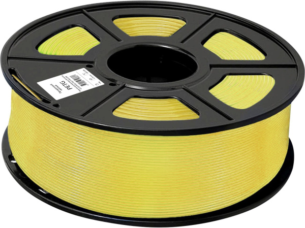 Пластик для принтера Cactus (PETG, d1.75мм, 1кг) (арт. CS-3D-PETG-1KG-T-YEL)