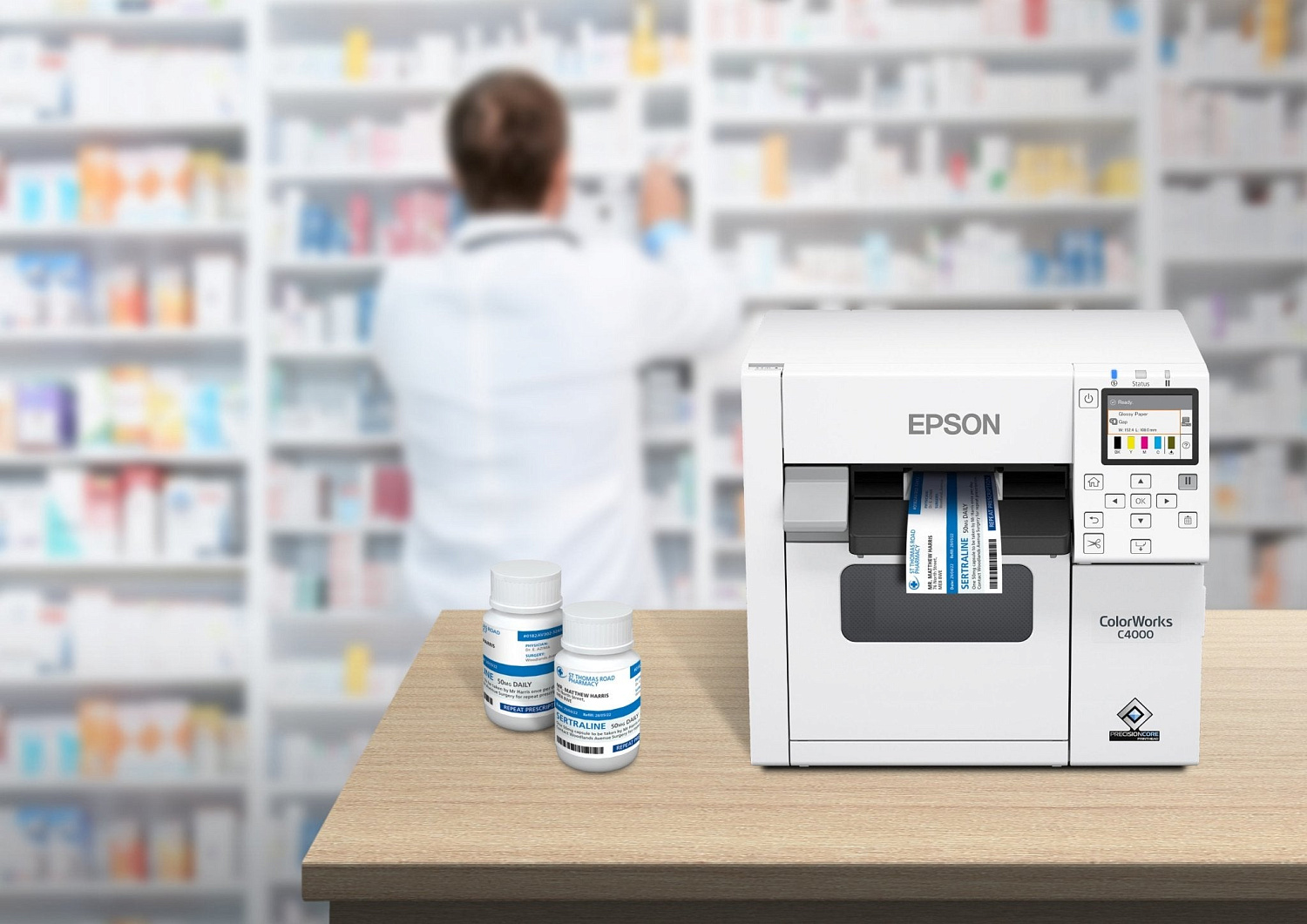 Цветной принтер этикеток Epson ColorWorks CW-C4000 (Gloss) (арт. C31CK03A9991)