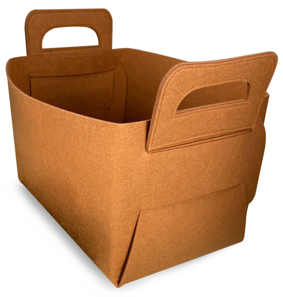 Короб ГЕЛЕОС Войлок (36х25х23 (L), рыжий) (арт. ВЛК-РЛ)