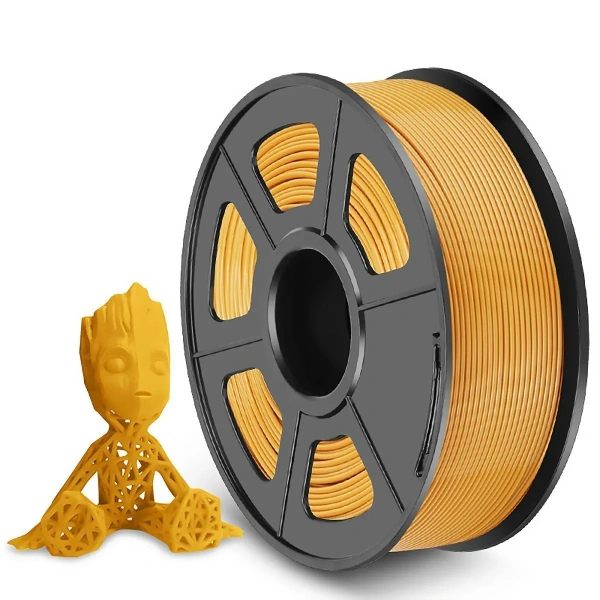 Филамент NVPRINT PLA+ золотой для 3D печати, диаметр 1.75мм, длина 330 метров, масса 1 кг.