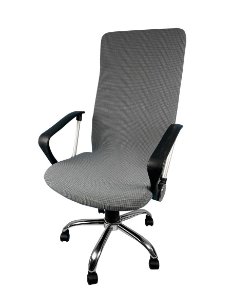 Чехол на компьютерное кресло ГЕЛЕОС 315М (размер М, кубик, серый) (арт. ГЧ00315М)