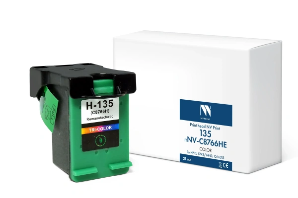 Струйный картридж NVP 135 (NV-C8766HE) Color для HP DJ 5743/6943, OJ 6313 (21мл)