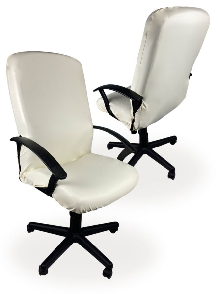 Чехол на компьютерное кресло ГЕЛЕОС 500Л (размер L, кожа, белый) (арт. ГЧ00500Л)