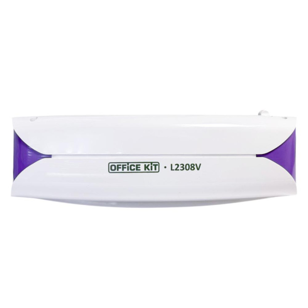Ламинатор Office Kit L2308V, А4, 2 вала, 75-125 мкм, пластик, белый/сиреневый (арт. L2308V)