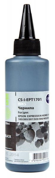 Чернила Cactus черный 100мл для Epson (арт. CS-I-EPT1701)
