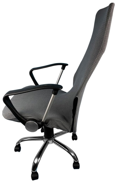 Чехол на компьютерное кресло ГЕЛЕОС 314М (размер М, кубик, тёмно-серый) (арт. ГЧ00314М)